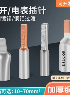 DTLDC/C45/GTLA/DTA铜铝过渡鼻子 DZ47空开铝线插针 电表紫铜插针