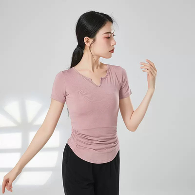 邦尼舞蹈练功服女上衣长袖显瘦古典舞衣服形体训练服装套指长袖