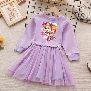 女童卫衣裙春装纯棉连衣裙洋气汪汪队衣服儿童女宝宝春款公主裙子