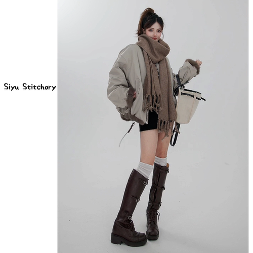 【思语】“暖阳” CC25620 新款休闲两面穿短款皮草派克