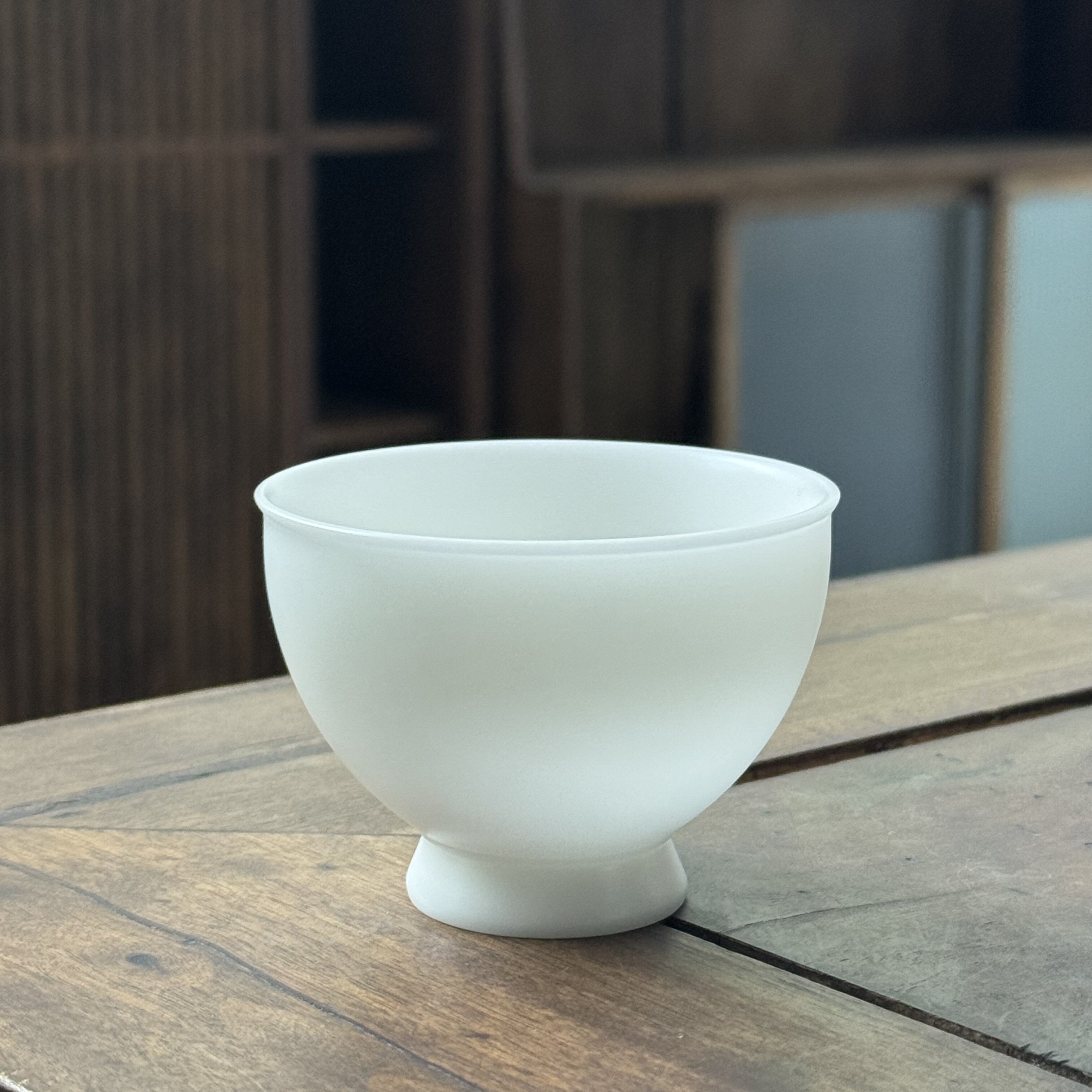 素烧高脚德化白瓷大压手杯璞玉冰种玉瓷主人杯茶杯原矿高温瓷高档