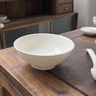 羊脂玉大汤碗面碗7.5英寸温润如玉