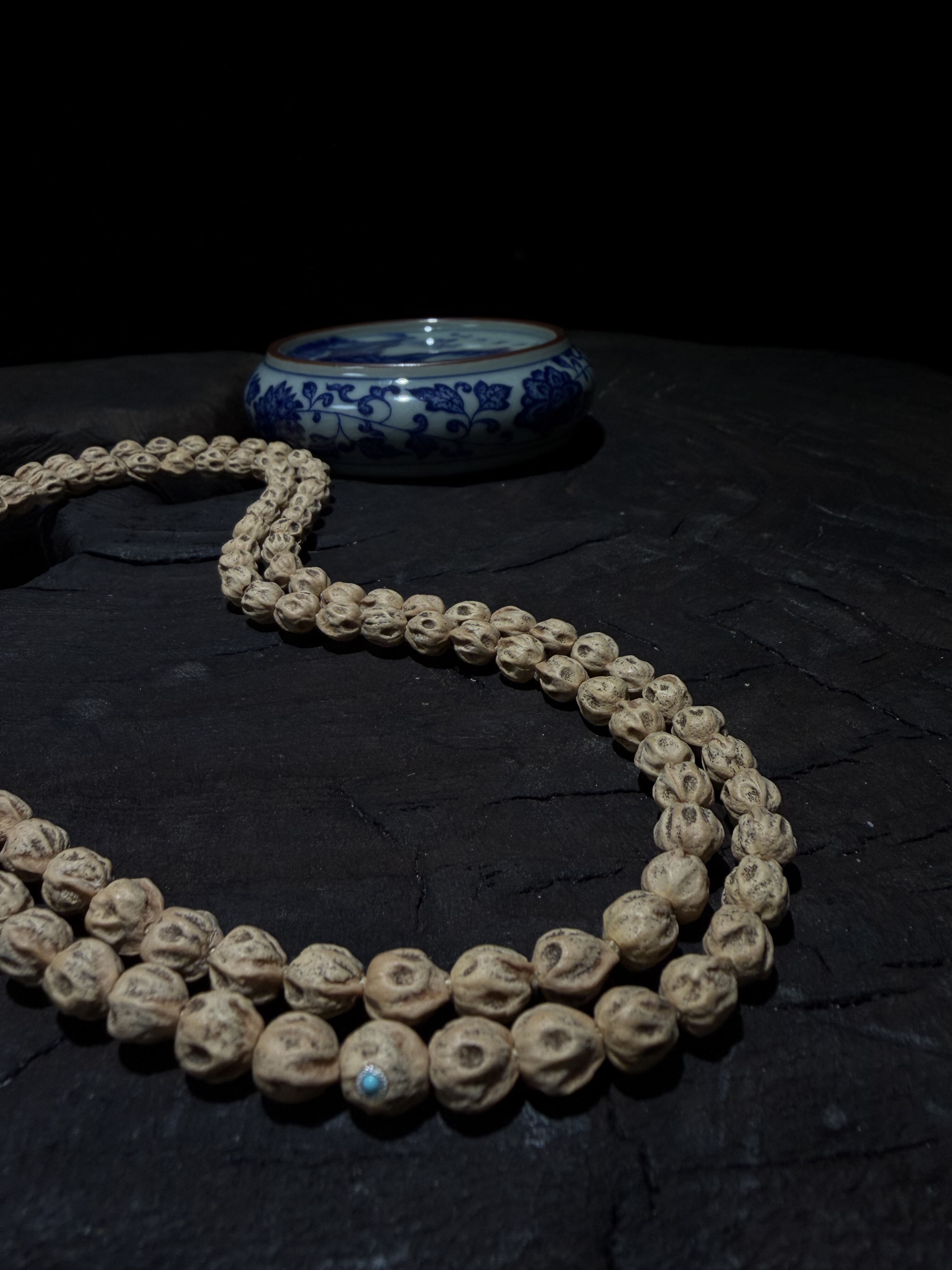 热振百香籽原桩深坑鬼脸满鬼将军108文玩手串毕业款带标黄油皮