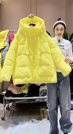 2024冬季新款羽绒棉服女中长款加厚保暖外套气质连帽百搭飘带棉服