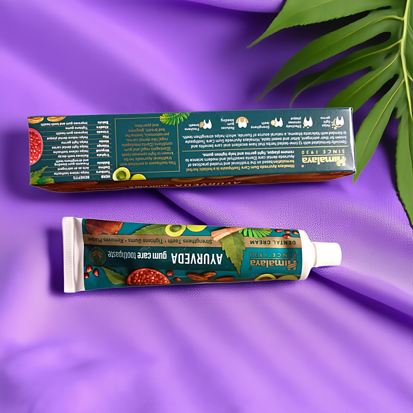 印度喜马拉雅牙膏himalaya阿育吠陀抗过敏去渍亮白全效草本