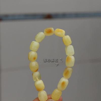 『系石苑』DIY散珠文玩饰品配件天然老鸡油黄老蜜蜡随形隔珠配珠