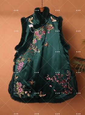 25628新款立领斜襟棉马甲