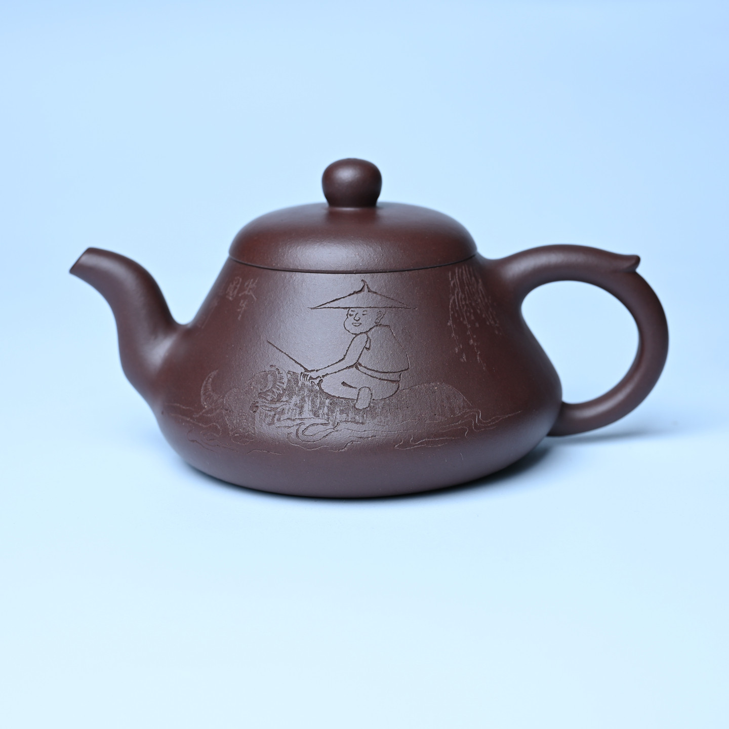 美壶网周小培紫砂壶纯全手工底槽青缘德茶壶 牧童遥指杏花村190cc