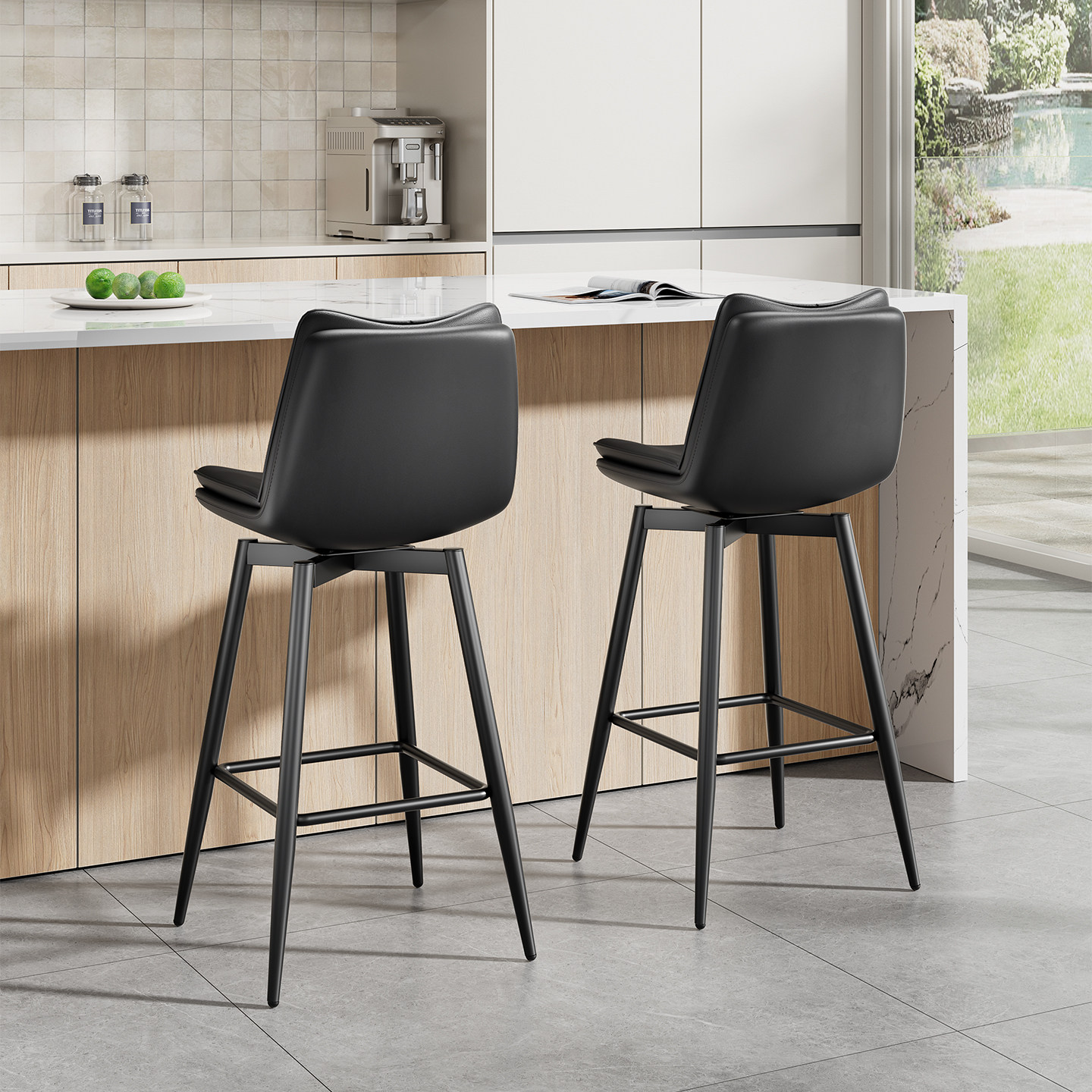 吧台椅高脚凳轻奢高级感酒吧旋转吧椅家用吧凳收银台舒适靠背椅子