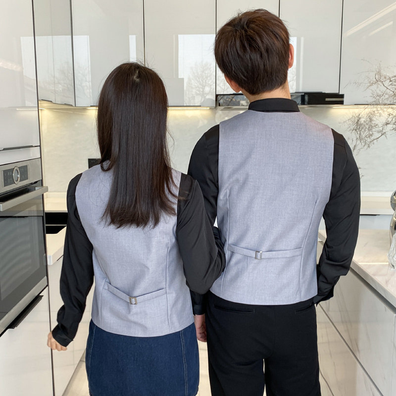 Q8793*纯色短款马甲工装男女同款夜店酒吧员工马甲外套P50,男装背心/马甲,星座717A