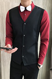 LT101-经典纯色马甲衬衫两件套夜店酒吧KTV发型师工作服套装P55，男装衬衫，星座717A