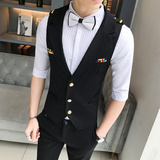 LP776-春季新款男肩章空少马甲KT酒店服务员马甲大码P45，男装背心/马甲，星座717A