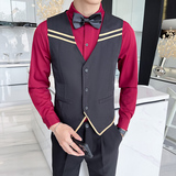 LP798*2024新款男韩版单排扣营业员服务员KTV马甲工作服P50，男装背心/马甲，星座717A