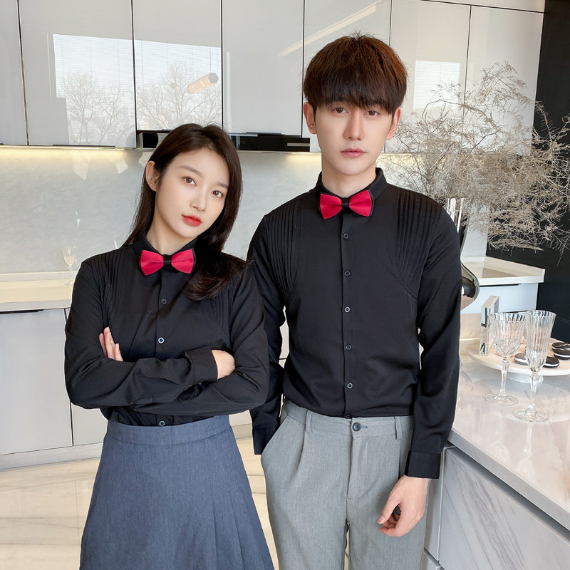 QC130*新款JK情侣男女款长袖衬衫夜店酒吧工作服大码青年衬衣P50,男装衬衫,星座717A