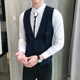 LP781-新款背带装饰男修身短款马甲潮个性马甲外套P50，男装背心/马甲，星座717A