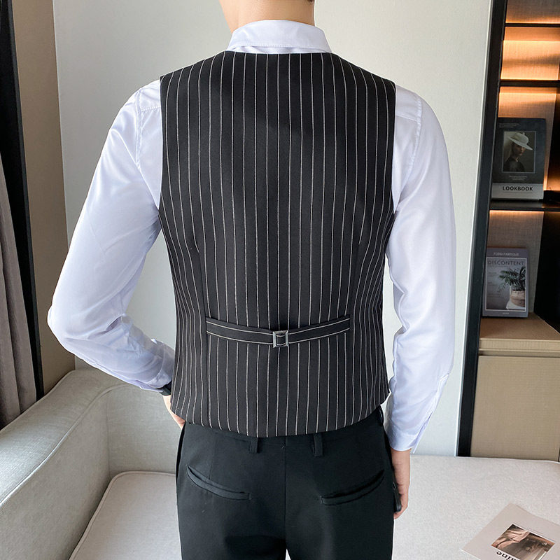 LT805*男青年条纹假两件马甲夜店酒吧KTV背心休闲工作服P50,男装背心/马甲,星座717A
