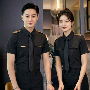 GZ031*空少系列餐厅酒吧KTV商K短袖衬衫演出服工作服送领带P40图片