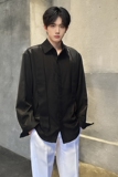 QS141*背带装饰男潮休闲衬衫中性衬衣外套P48，男装衬衫，星座717A