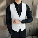 LP706-V双排扣领男士马甲夜店酒吧KT休闲马甲工作服P50，男装背心/马甲，星座717A