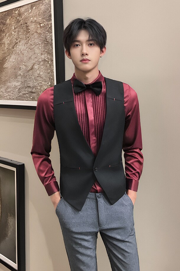 QS794*男士夜店酒吧KTV马甲工作服服务员马甲P50,男装背心/马甲,星座717A