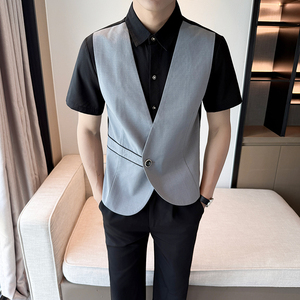 LT1001*男假两件衬衫餐厅吧台KTV夜店工作服P55图片