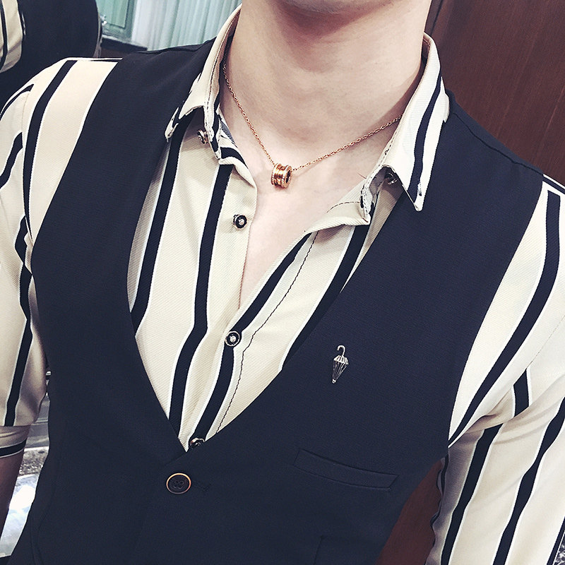 Y8749-2020型男小雨伞休闲马甲小外套经典单排扣时尚小马甲潮P50,男装背心/马甲,星座717A