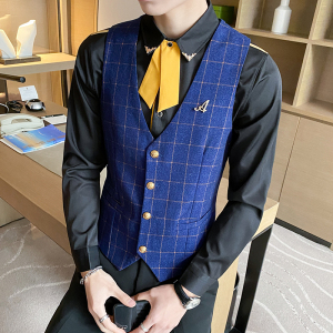 8752*男士修身潮男个性西装马甲夜店韩版发型师坎肩小马夹P50图片