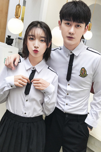 QC104*2023情侣学院风空少长袖衬衫夜店KTV学生工作服大码P50图片