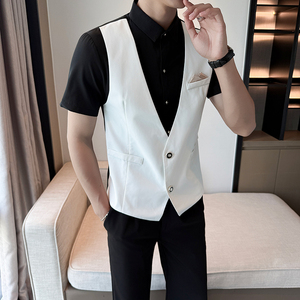 LT1001*男假两件衬衫餐厅吧台KTV夜店工作服P55图片