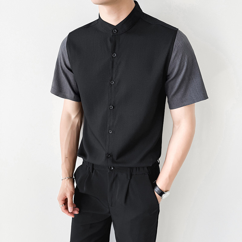 LT138*男女款通用奶茶店餐厅服务员夜店酒吧KTV男工作服P38,男装衬衫,星座717A