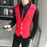 LP776-春季新款男肩章空少马甲KT酒店服务员马甲大码P45，男装背心/马甲，星座717A