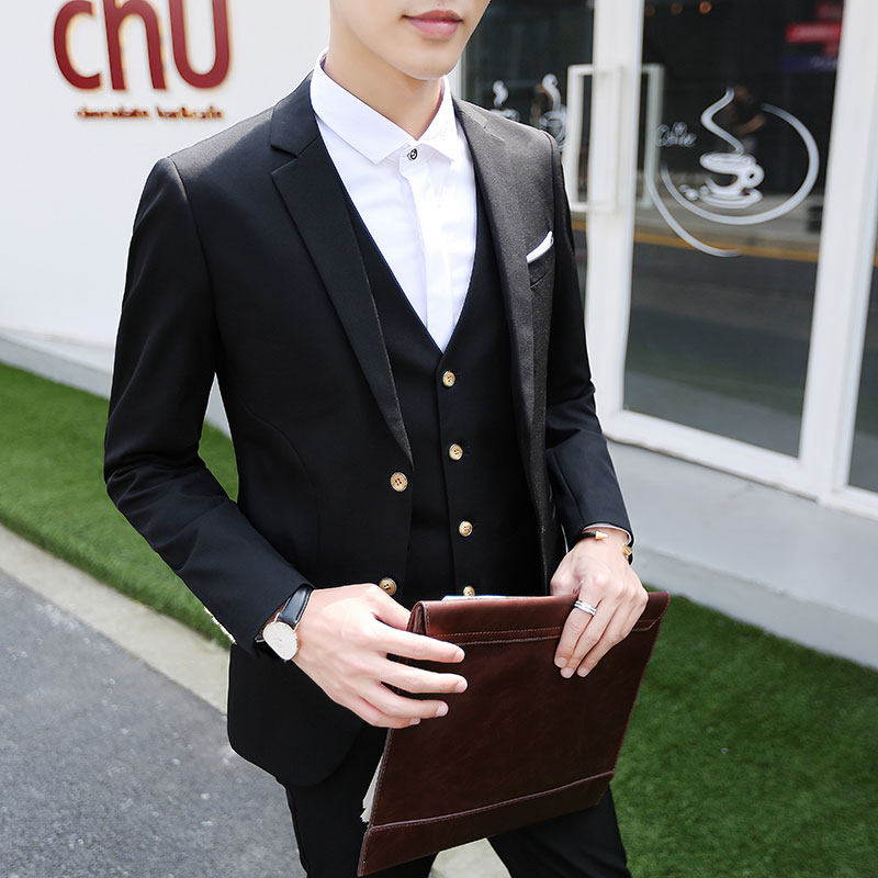 Suit for men Three-piece Suite Self cultivation college student Business Formal Professional suit Groom Groomsman Wedding dressin the Men's clothing, Suits  category - from Buy2taobao.com to provide professional Taobao agent buy service