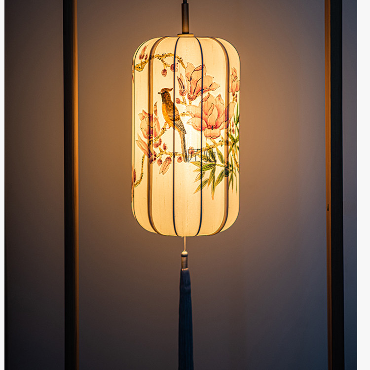 宋代美学新中式手绘复古卧室床头灯中国风民宿茶楼过道灯笼吊灯,家装灯饰光源,床头/玄关/吧台/过道吊灯,淘宝优惠券,粉丝福利购,淘宝优惠卷