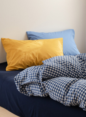 2026新款全棉色织水洗棉格子条纹混搭四件套00216