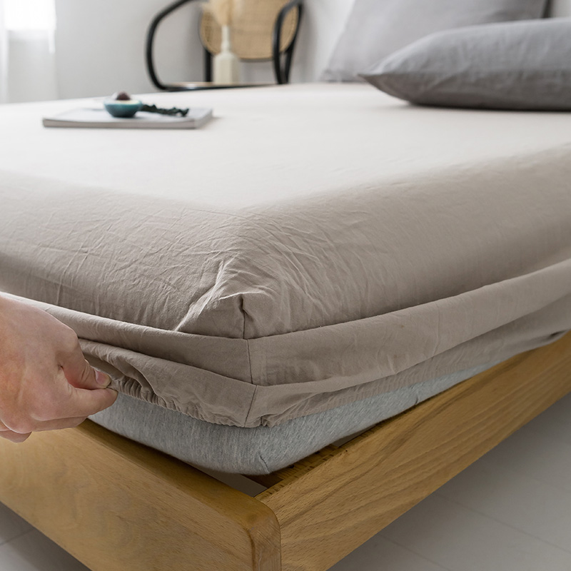 滚床单经典不过时/全棉加厚水洗棉单品床笠单件免打理