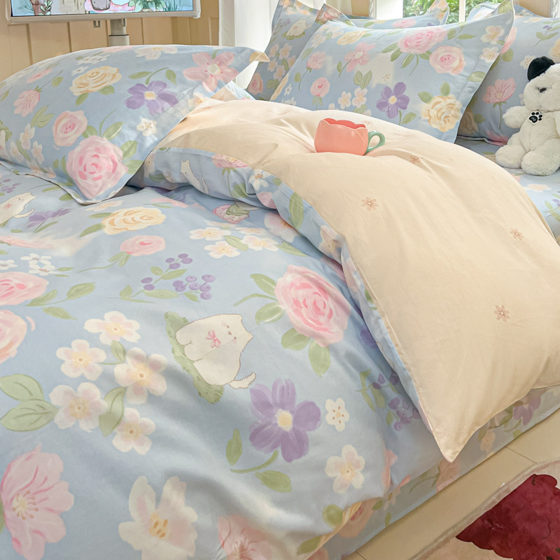 2025春夏新款12868全棉纯棉印花单被套 被套单件-预留&plusmn;5公分