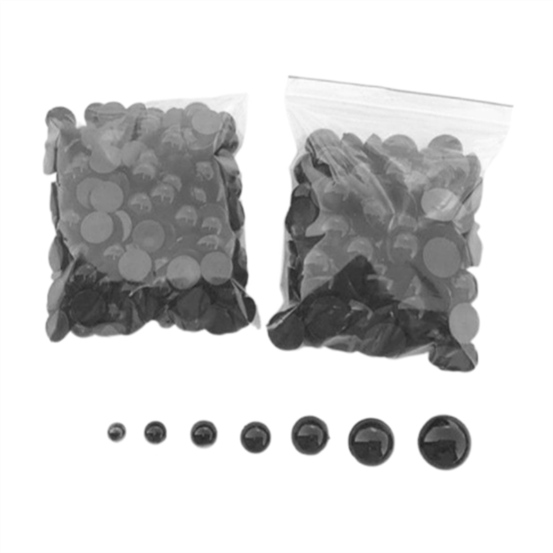 DIY 손으로 꿰매는 직선 나선형 평평한 바닥 코 둥근 삼각형 검은 갈색 분홍색 동물 인형 눈과 코