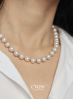 【新品9折】施家珍珠项链女轻奢小众设计感高级气质百搭锁骨链