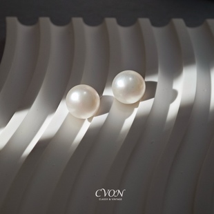 6A级天然淡水珍珠耳钉纯银针迷你馒头无暇养耳洞免摘防过敏小耳环