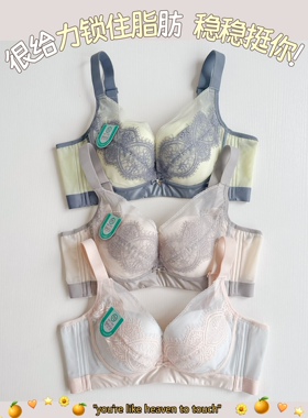 无磁软棉新款媛柔正品内衣女5203无钢圈薄棉B杯聚拢不跑上托文胸