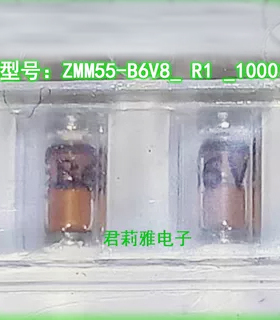 黑色环管ZMM55-B6V8丝印B6V8二极管0.5W 6V8玻璃稳压1206贴片LL34