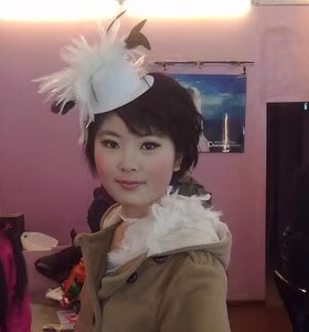 高贵风小礼帽胸针面纱白色羽毛