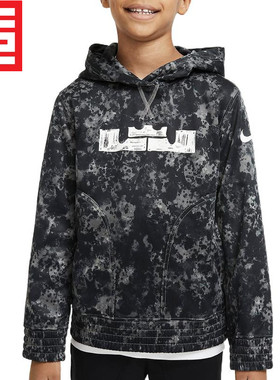 NIKE耐克秋冬抓绒男子中大童詹姆斯连帽运动卫衣套头衫CU8922-084