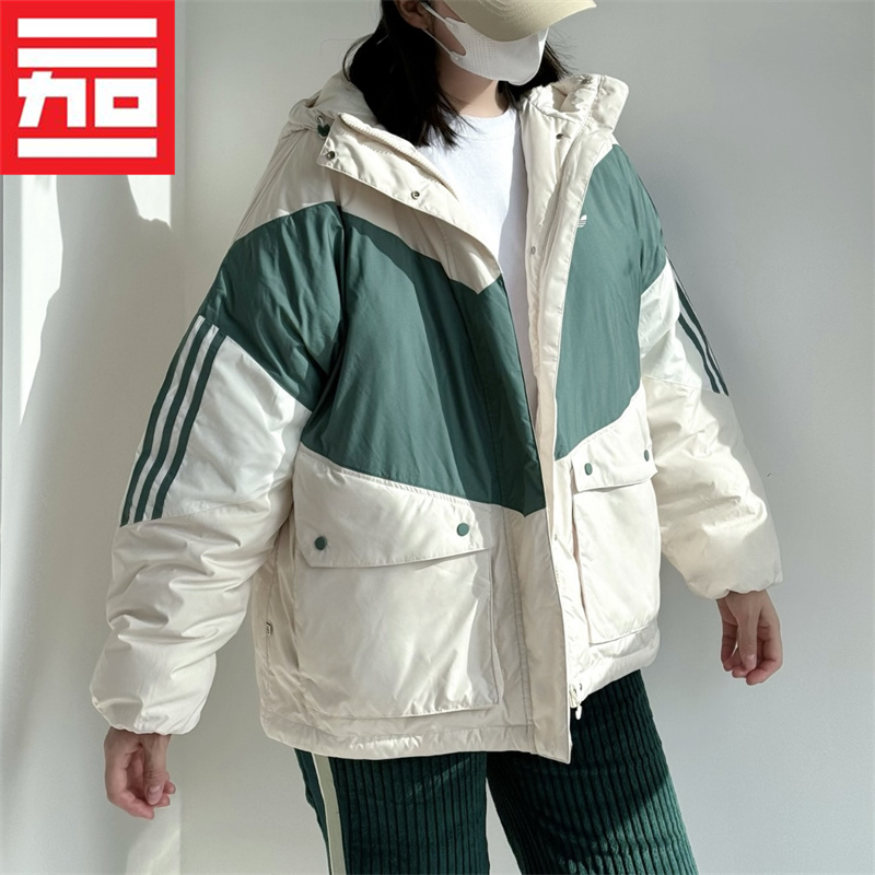 运动休闲时尚拼色保暖宽松羽绒服