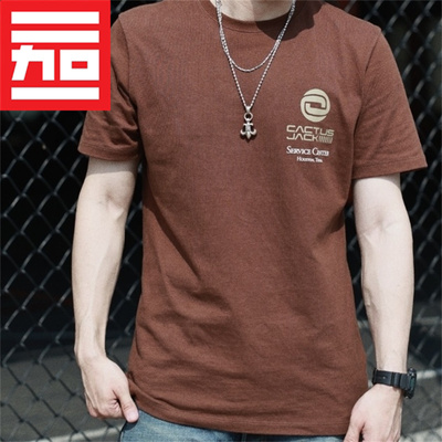 字母图案印花休闲圆领短袖T恤