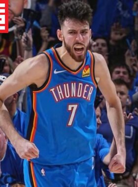 NBA球队雷霆霍姆格伦7号篮球背心