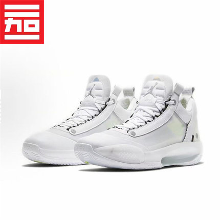 Air Jordan男子款AJ34透气缓震防滑低帮实战气垫篮球鞋CU3475-100