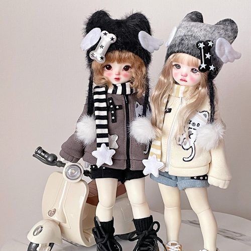 (少量现货)冬眠喵 bjd娃衣普六胖六三戳六bjd宅萌系原创娃衣套装
