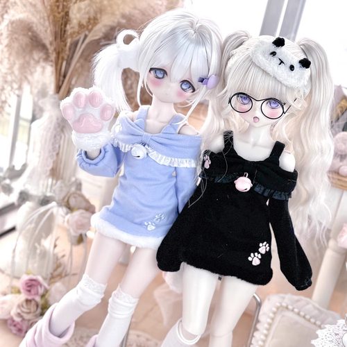 （少量现货）猫步轻响 普四大四胖四bjd娃衣四分bjd宅萌系连衣裙