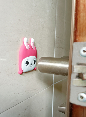 防撞贴加厚硅胶门挡家用门把手办公桌柜门防护墙贴自粘软垫卡通贴